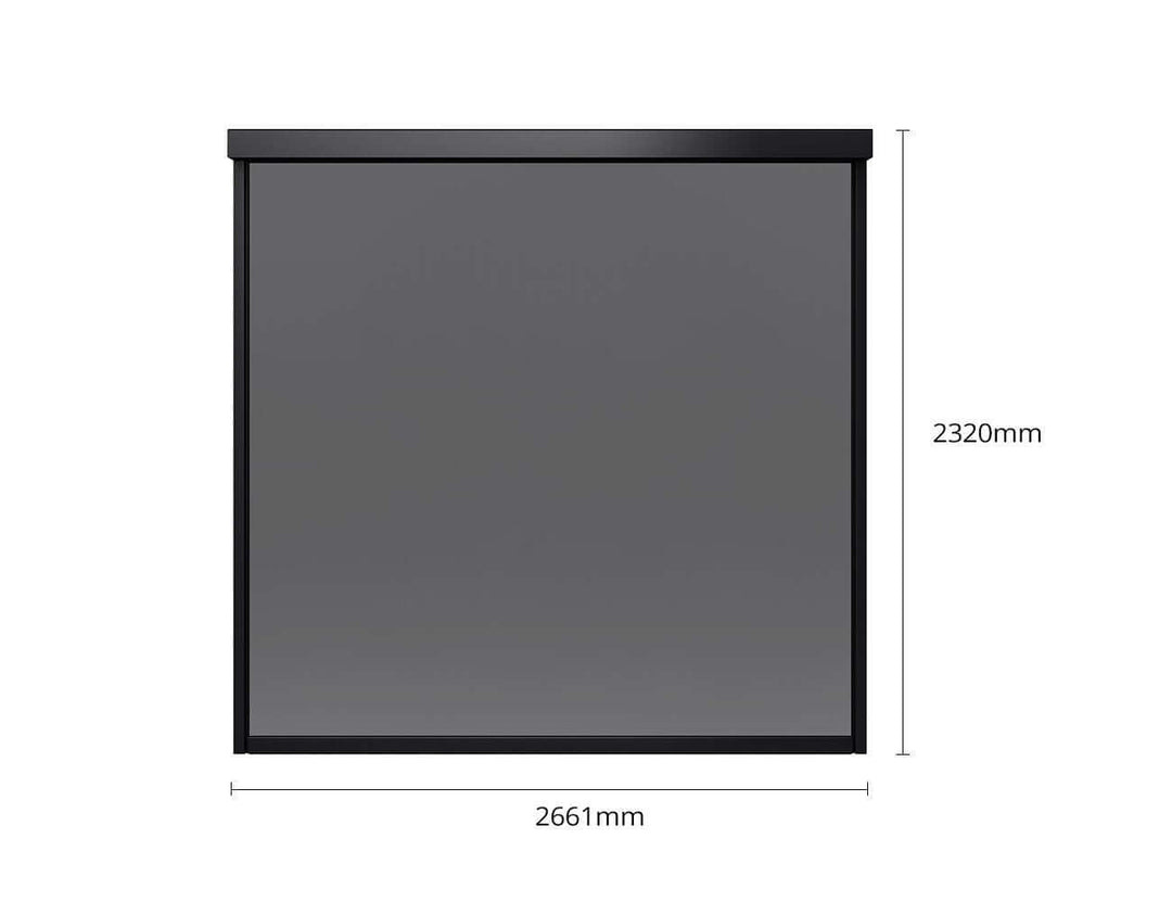 Piha&Raglan Retractable Shade Blind - 3m, Colour: Charcoal,