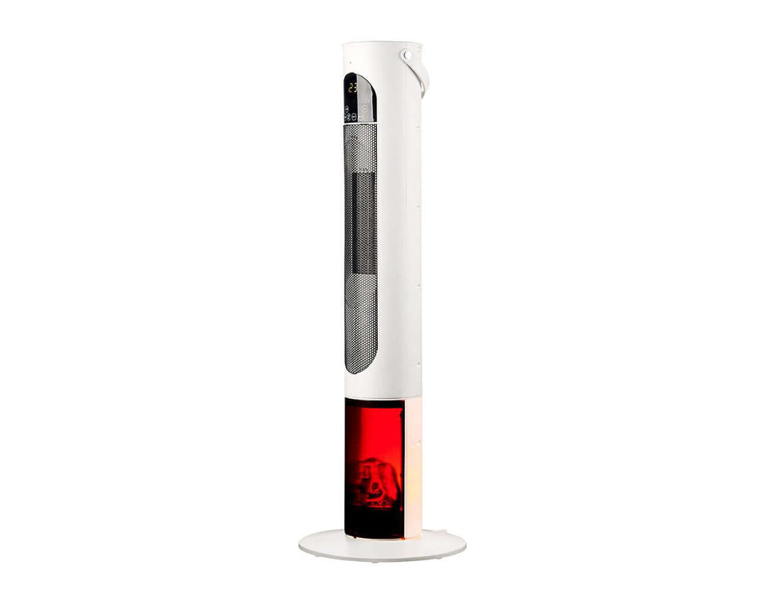 2000w Tower Fan Heater With 3d Flame Effect, ,