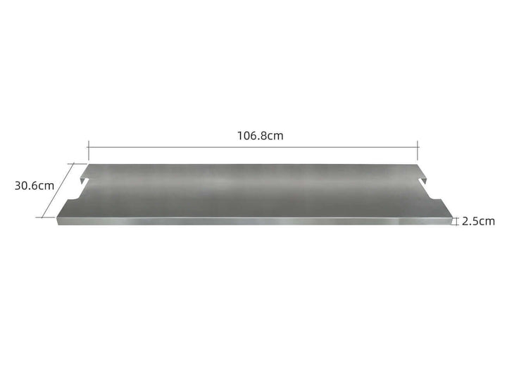 Rectangle Stainless Steel Fire Pit Cover - 106.8 X 30.6 X 2.5cm, ,