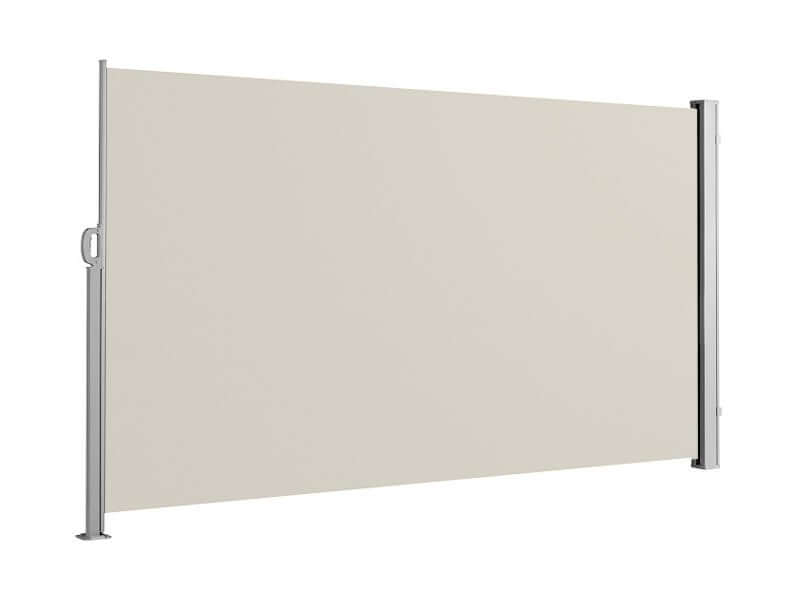 Patio Screen Retractable Side Awning 1.6m X 3 M, Colour: Beige,