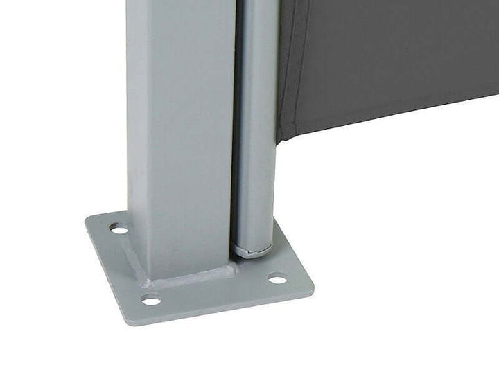 Patio Screen Retractable Side Awning - 1.8m X 3m, Colour: Black,