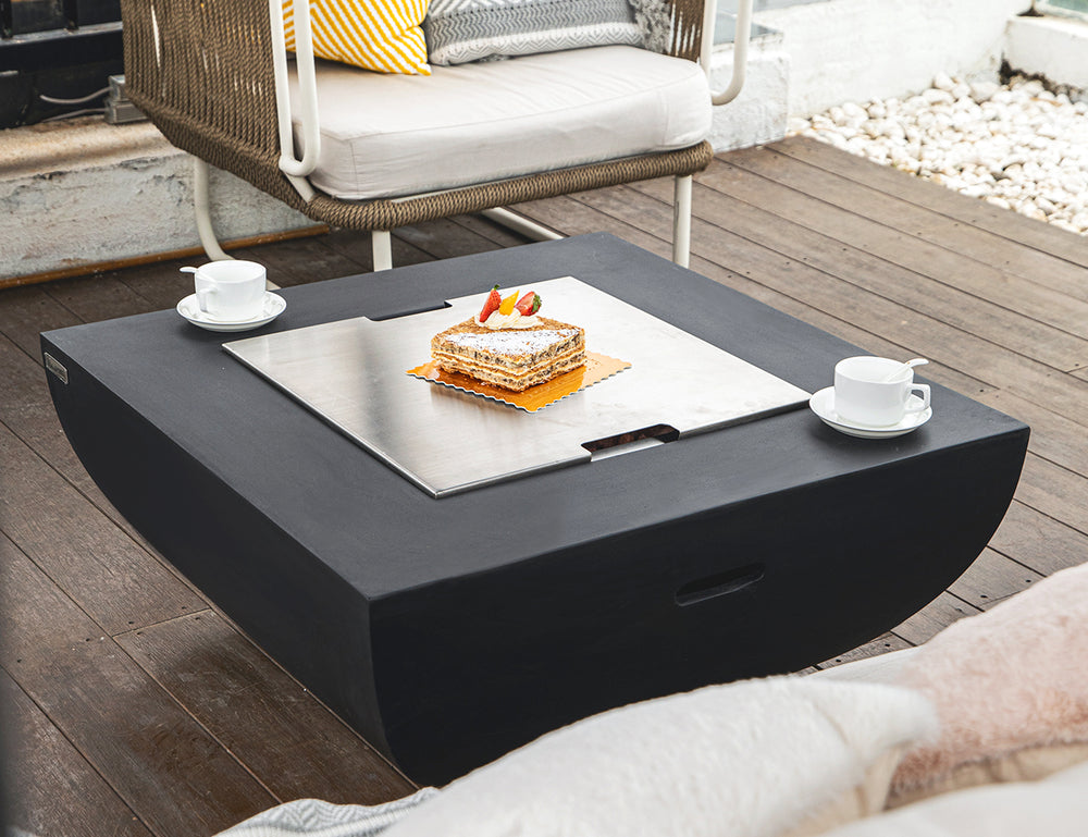 Square Stainless Steel Fire Pit Cover - 52 X 52 X 1.5cm, ,