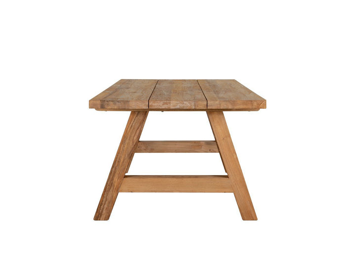 Teak A-frame Dining Table With Bench Seats- 200cm, ,