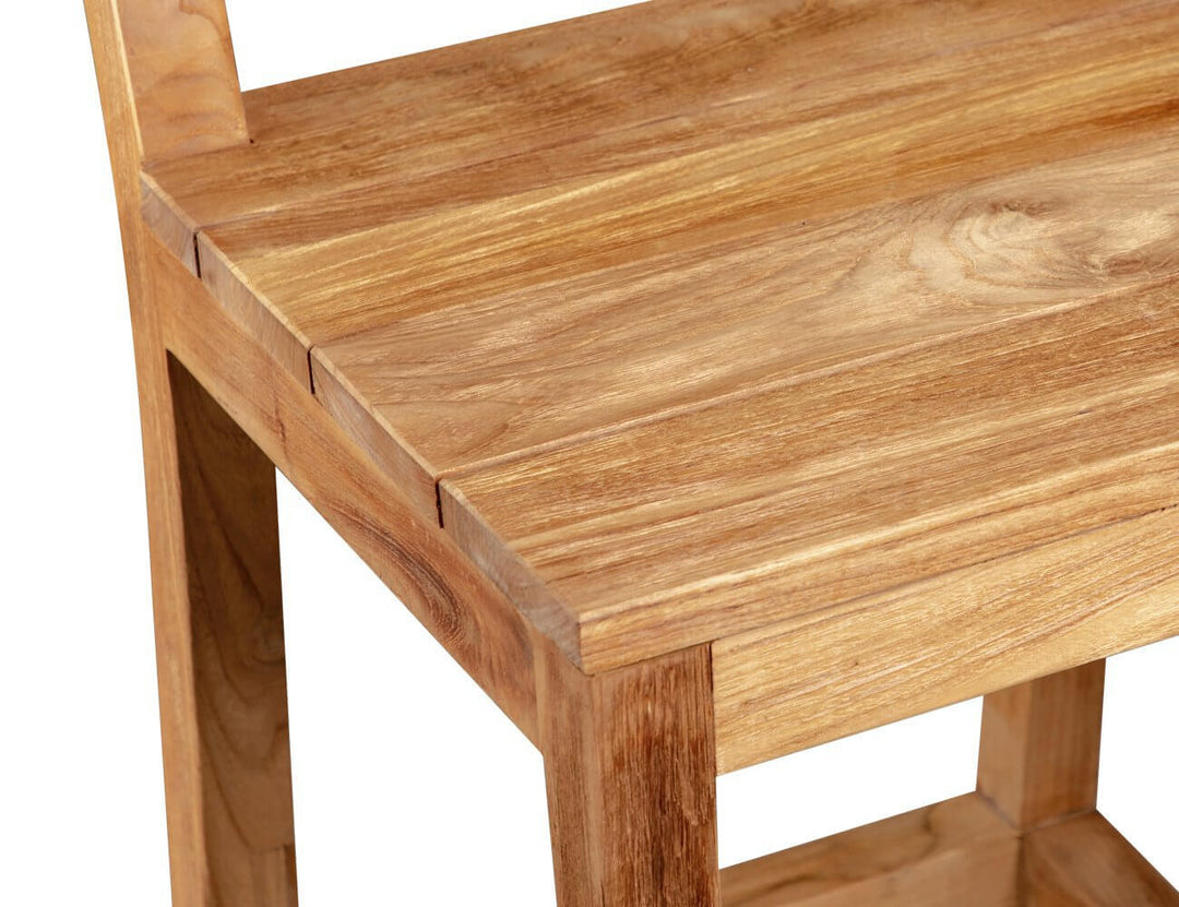 Teak Counter Height Chair And Long Rectangular Table Bundle, ,