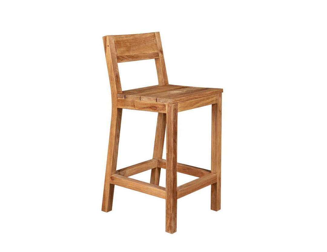 Teak Counter Height Chair And Long Rectangular Table Bundle, ,