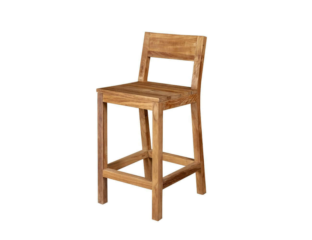 Teak Counter Height Chair And Long Rectangular Table Bundle, ,