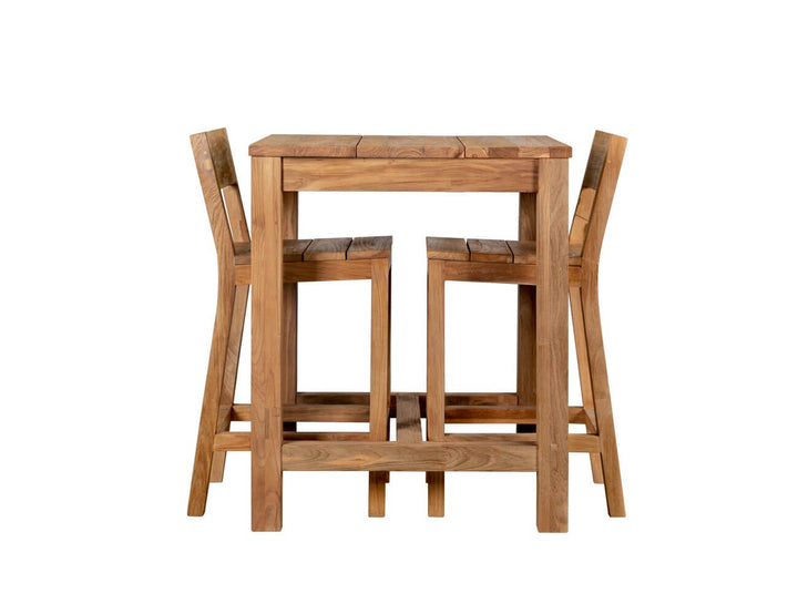 Teak Counter Height Chair And Square Table Bundle, ,