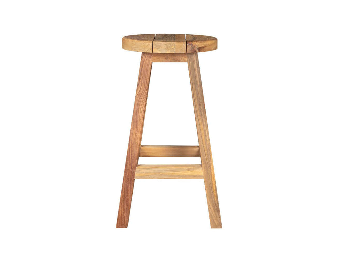 Teak Counter Height Stool And Round Table Bundle, ,