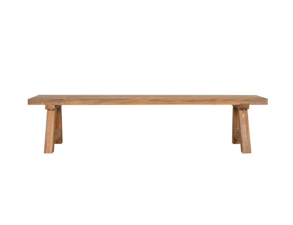 Stalwart Teak A Frame Dining Bench Seat 200cm, ,
