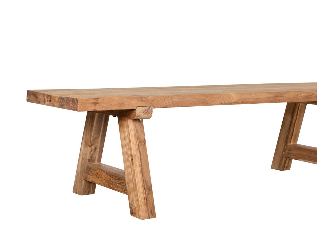 Stalwart Teak A Frame Dining Bench Seat 250cm, ,