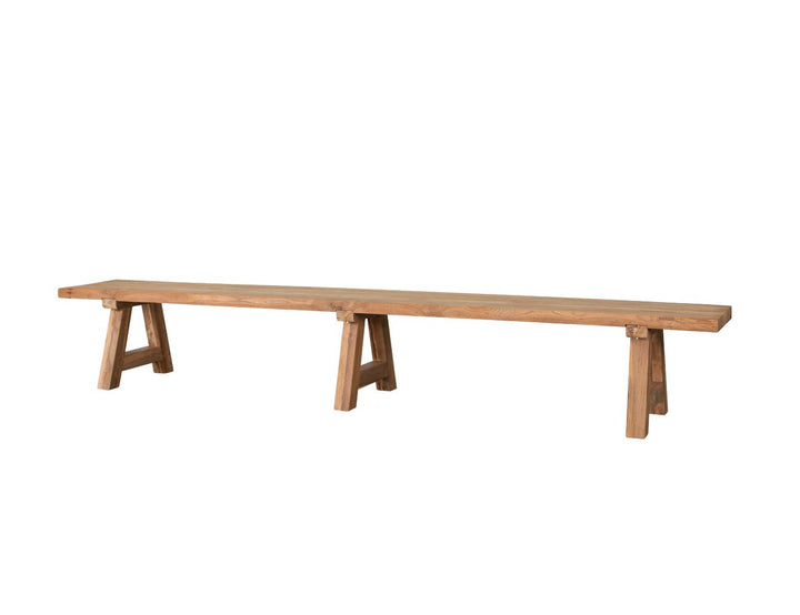 Stalwart Teak A Frame Dining Bench Seat 300cm, ,