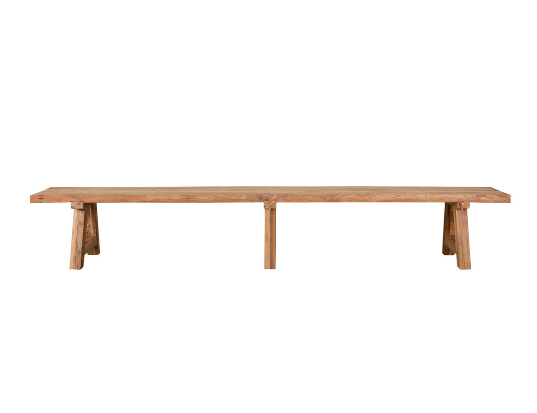 Stalwart Teak A Frame Dining Bench Seat 300cm, ,