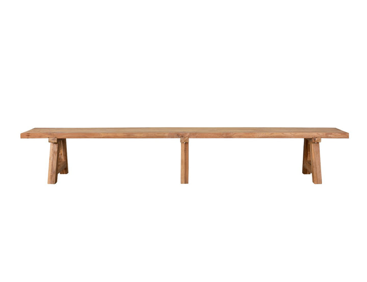 Stalwart Teak A Frame Dining Bench Seat 300cm, ,