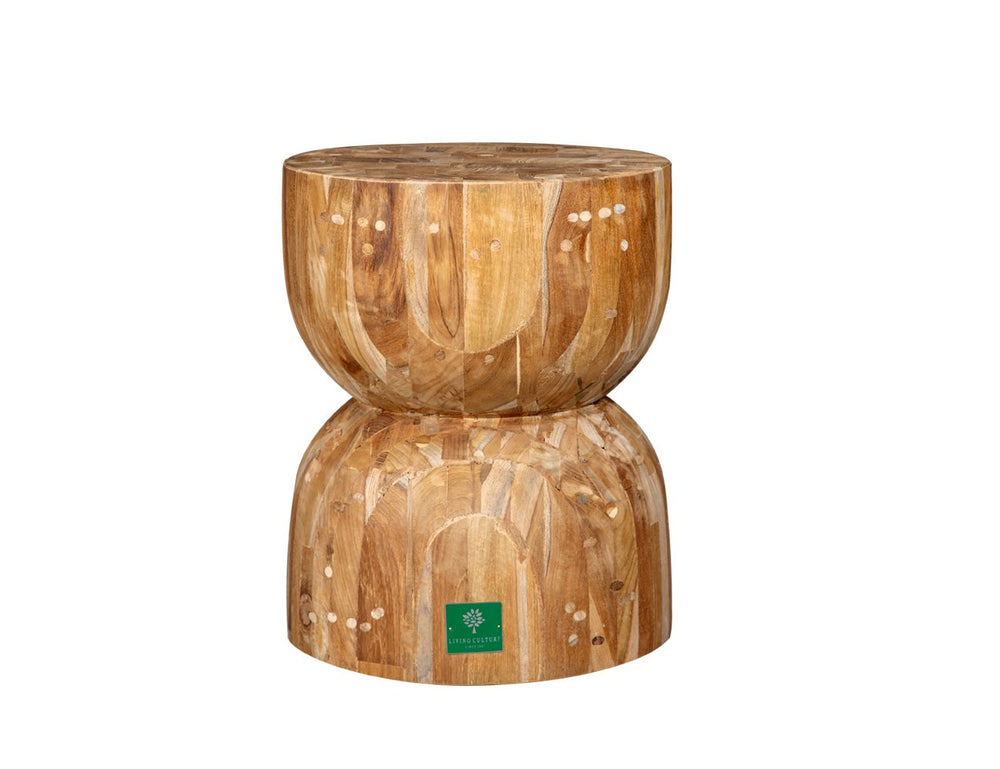 Teak Curve Stool, ,