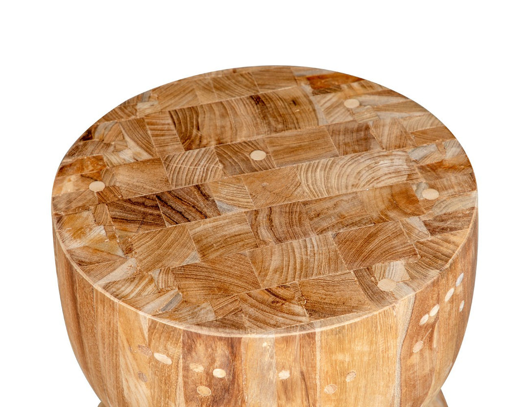 Teak Curve Stool, ,