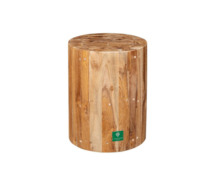 Teak Drum Stool, ,