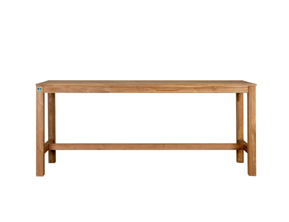 Teak Outdoor Long Bar Leaner Table 250 X 75 X 105cm, ,