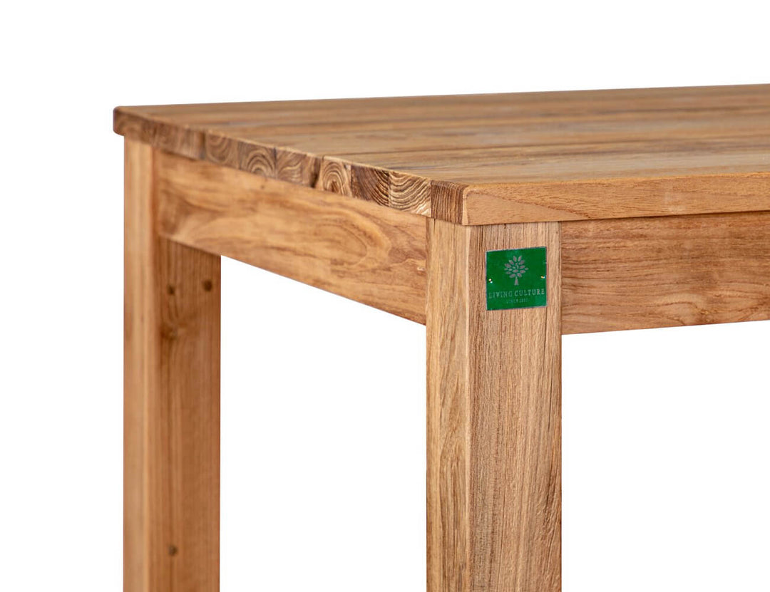 Teak Outdoor Long Bar Leaner Table 250 X 75 X 105cm, ,