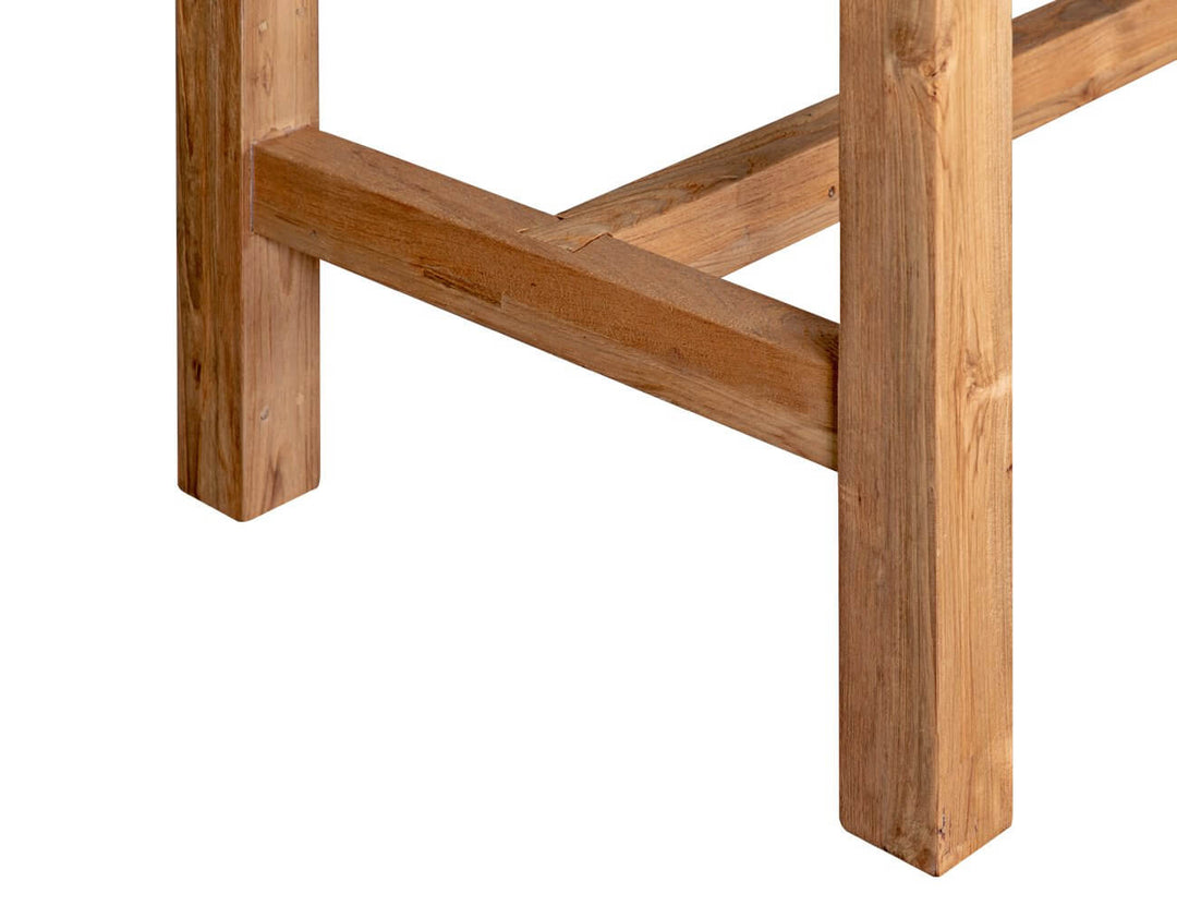 Teak Outdoor Long Bar Leaner Table 250 X 75 X 105cm, ,