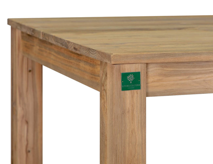 Teak Long Counter Height Table, ,