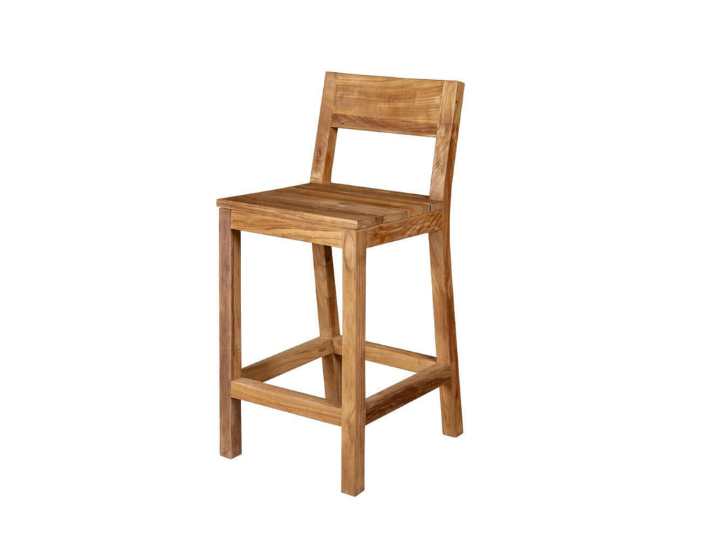 Teak Outdoor Counter Height Chair, ,
