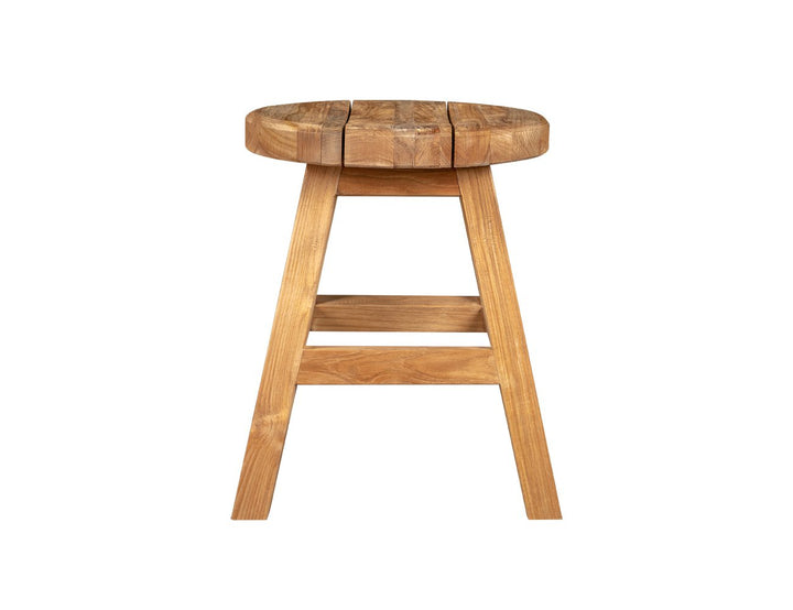 Teak Outdoor Round Stool, ,