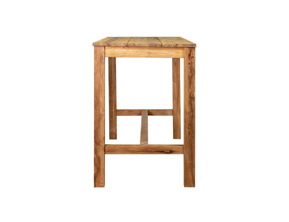 Teak Outdoor Rectangular Bar Leaner Table 180 X 75 X 105cm, ,