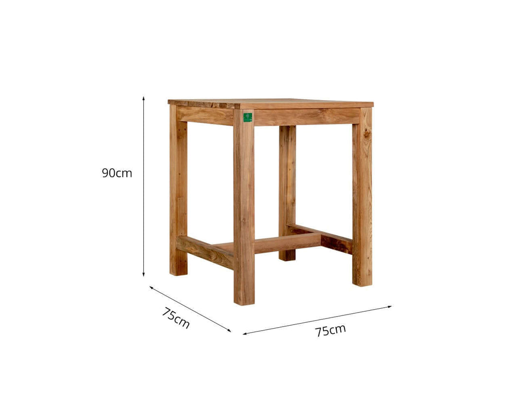 Teak Square Counter Height Table, ,