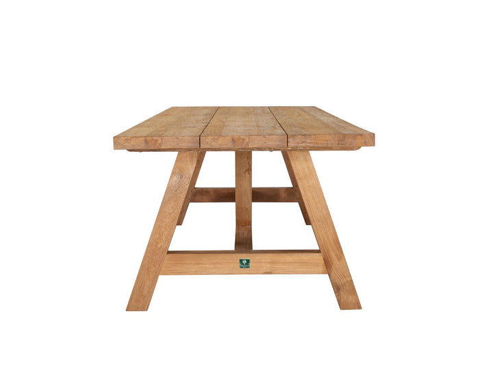Stalwart Teak Trestle Dining Table 250cm, ,