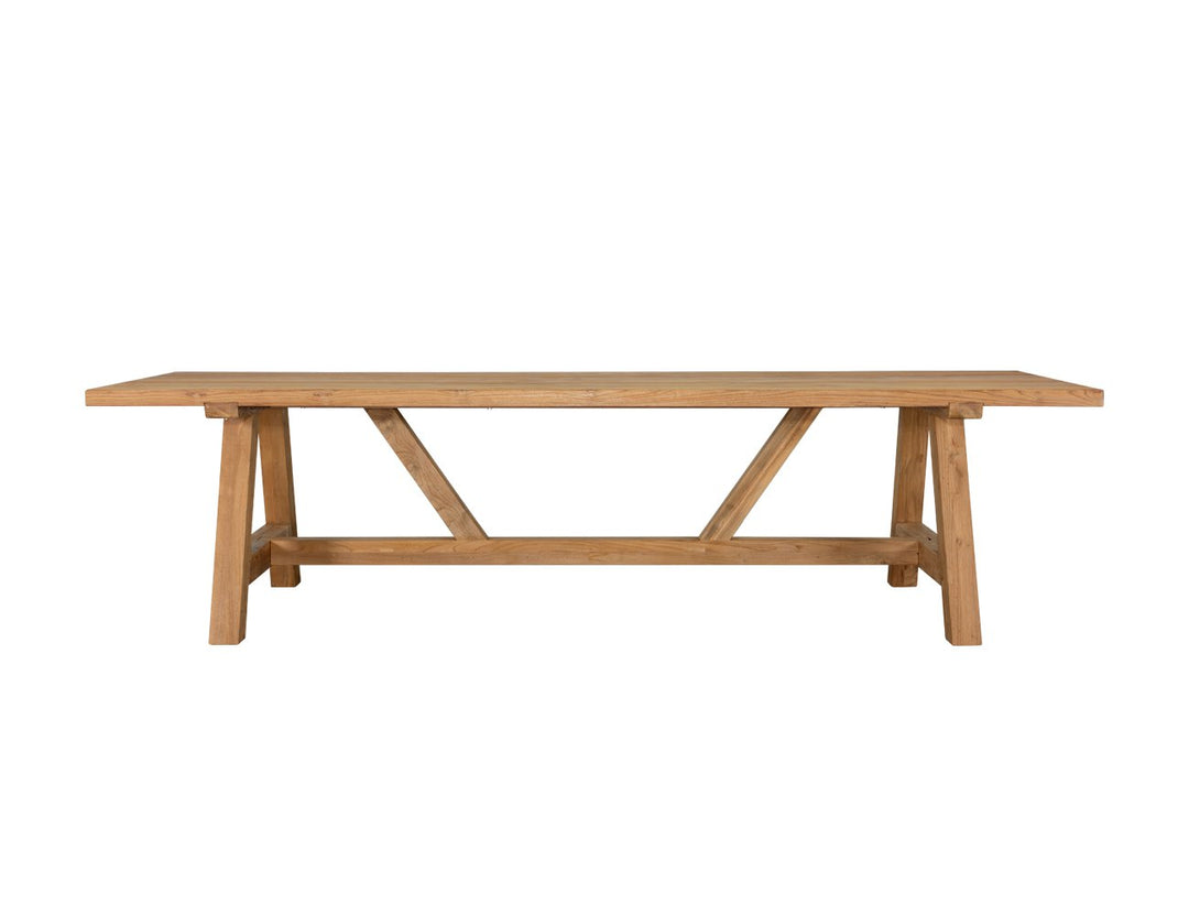 Stalwart Teak Trestle Dining Table 250cm, ,