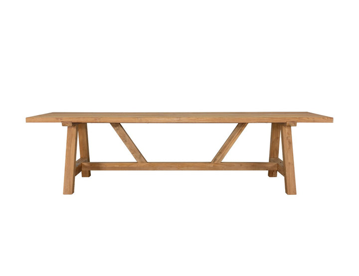 Stalwart Teak Trestle Dining Table 250cm, ,