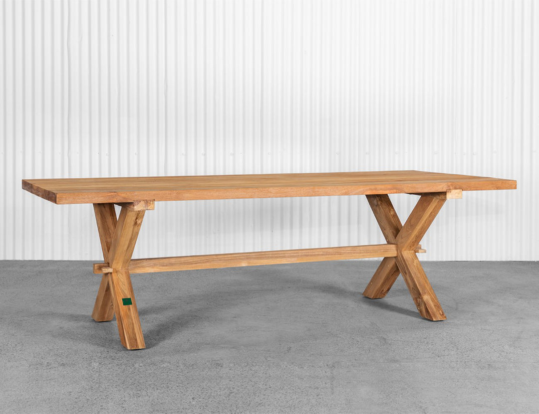 Sovereign Teak X-leg Table - 250 X 100cm, ,
