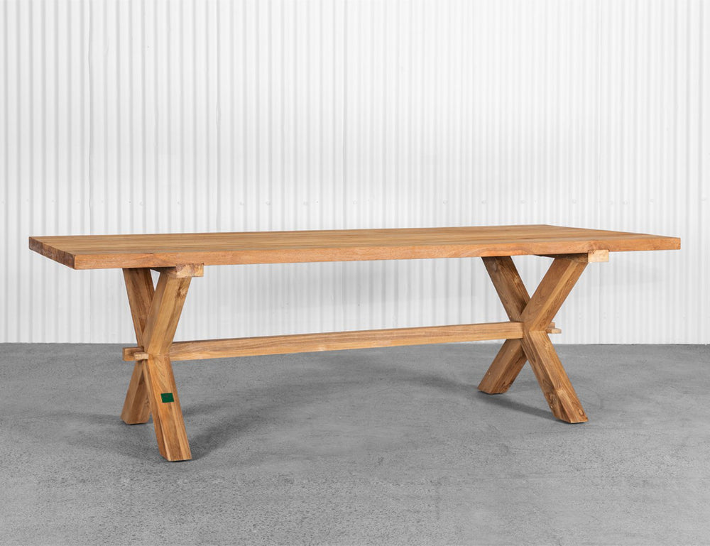 Sovereign Teak X-leg Table - 300 X 100cm, ,