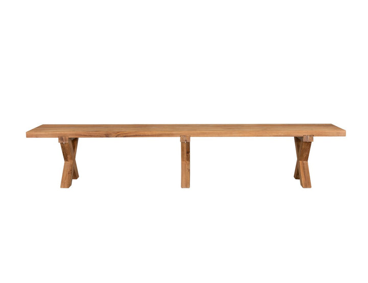 Sovereign Teak X Leg Bench - 300cm, ,