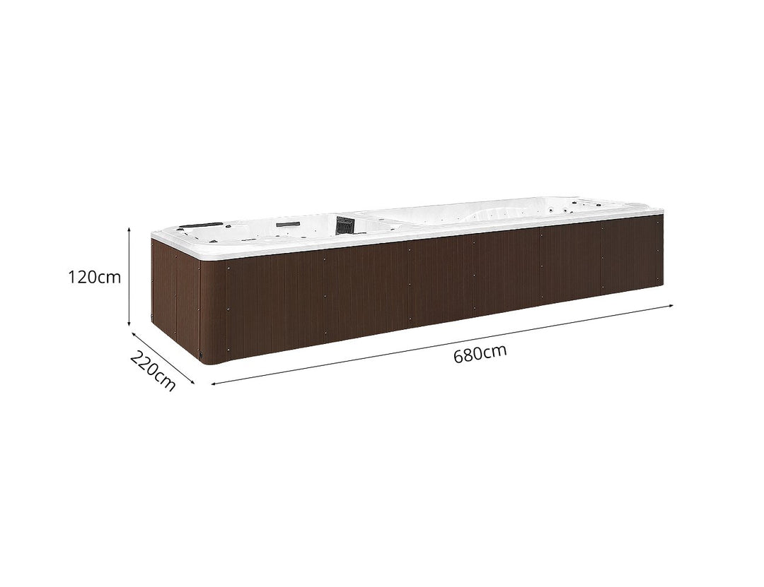 Tekapo 6.8m Dual Zone Swim Spa, ,