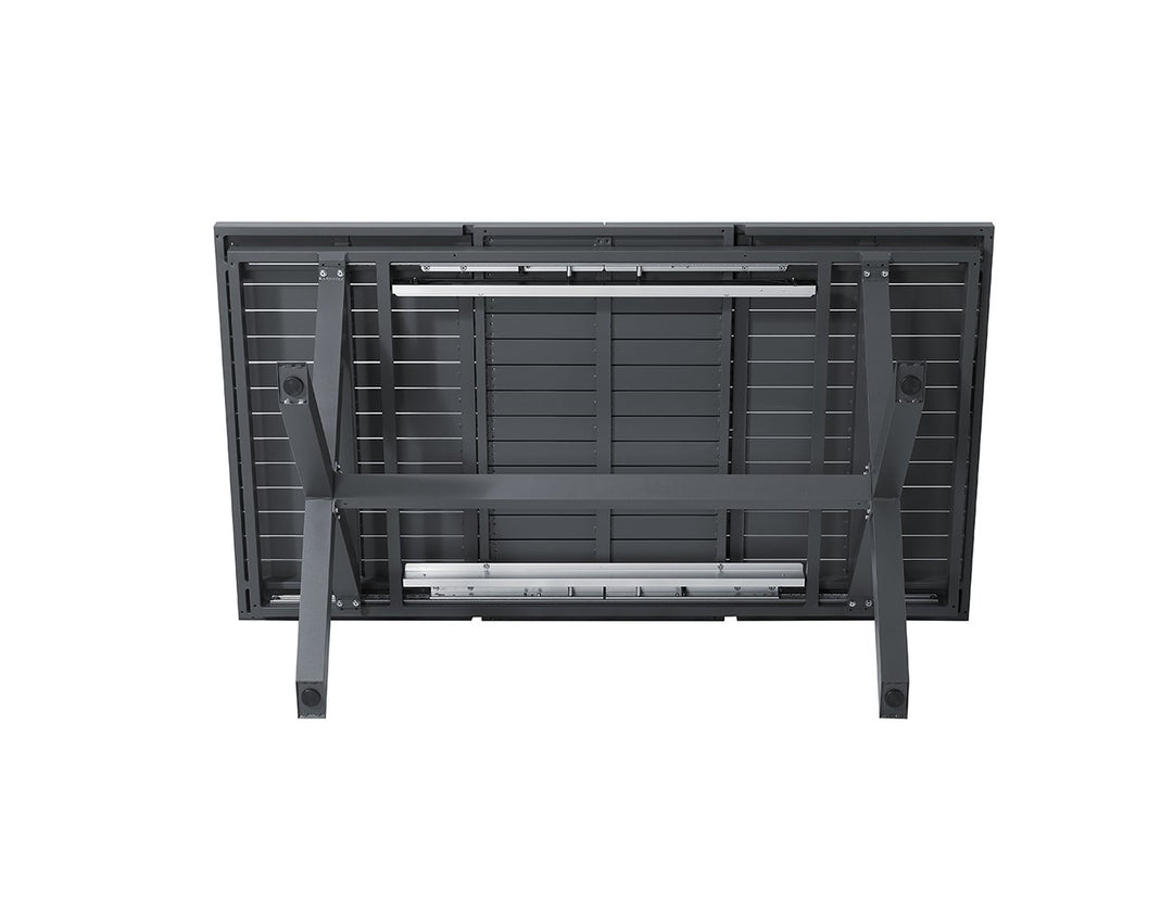 Tuba Outdoor Aluminium Patio Dining Extension Table 180-240 X 100cm, Colour: Dark Grey,