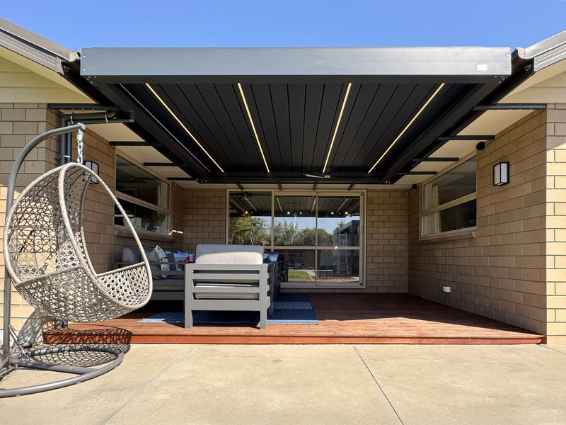 Matthew’s Two Charcoal Pergolas for the Deck and BBQ Area