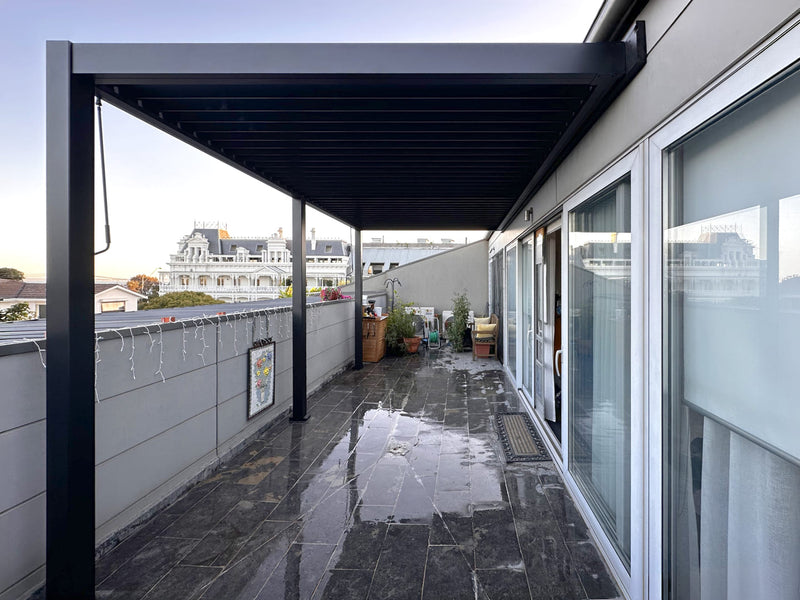 From Exposed Terrace to a Sheltered Outdoor Room