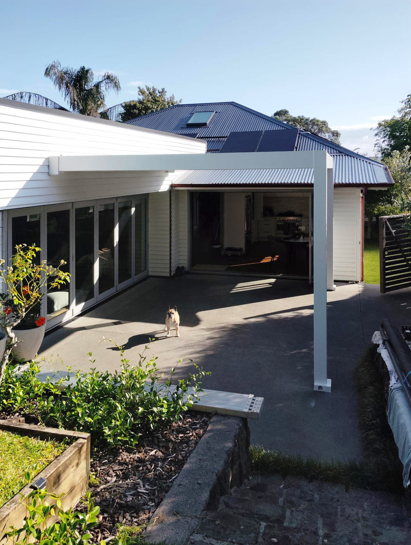 Sheltering the Corner Patio at Ainsley Court