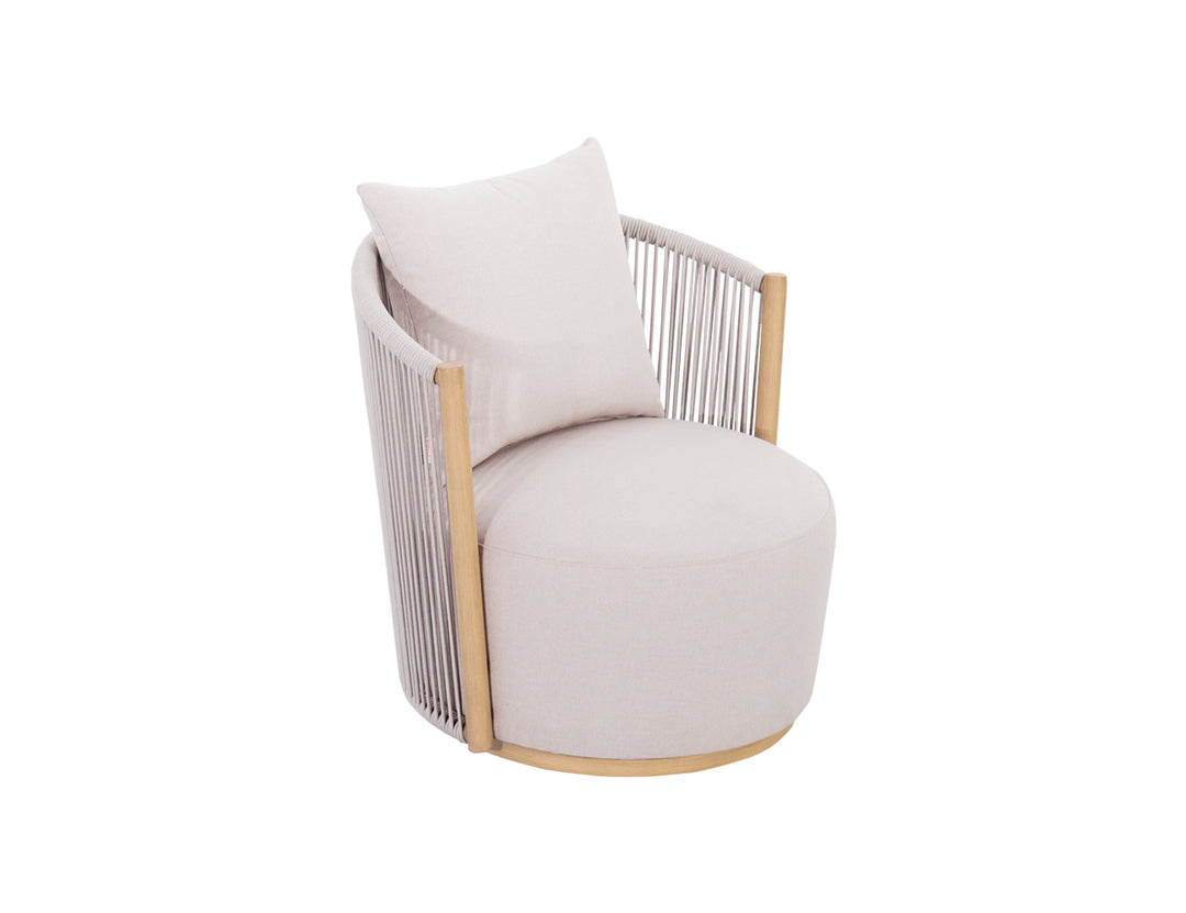 Goldfinch Single Round Aluminium and Rope Sofa