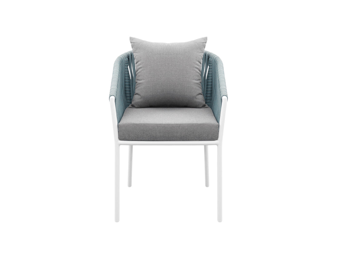Kereru Aluminium and Rope Outdoor Dining Chair