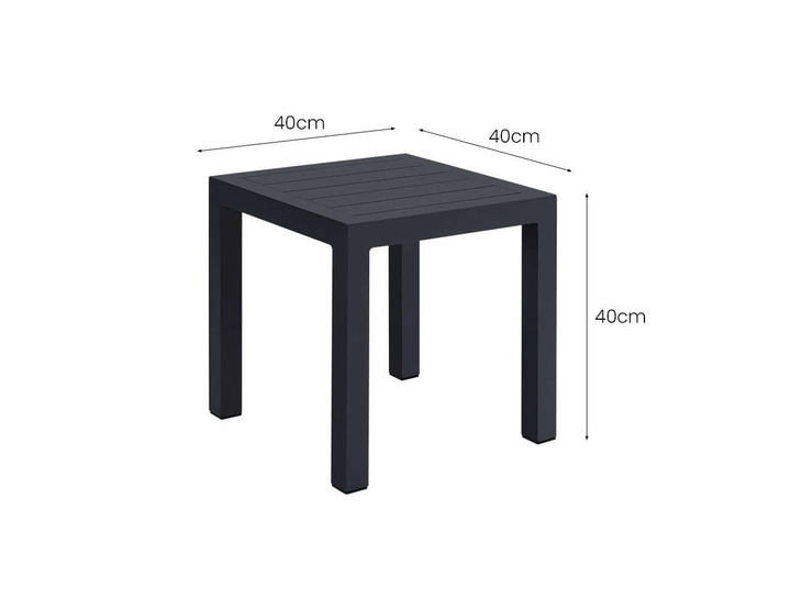 Sandpiper 2.0 Outdoor  Conversation Set With Square Coffee Table- 3PCS