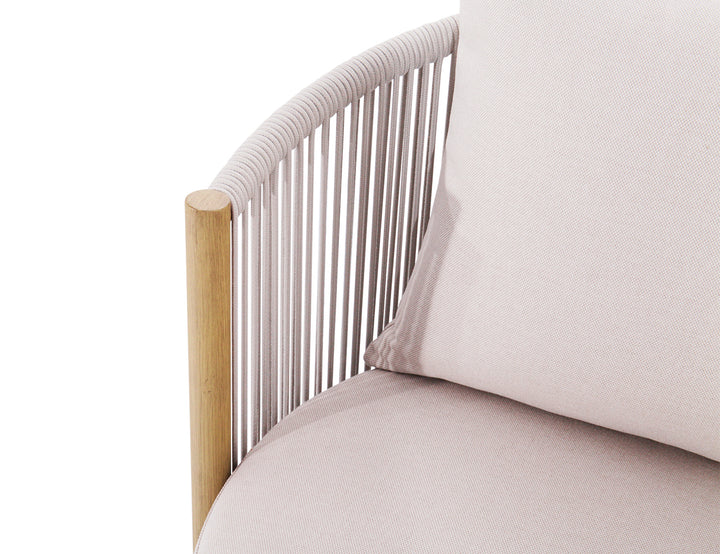 Goldfinch Single Round Aluminium and Rope Sofa