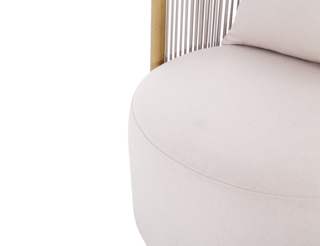 Goldfinch Single Round Aluminium and Rope Sofa