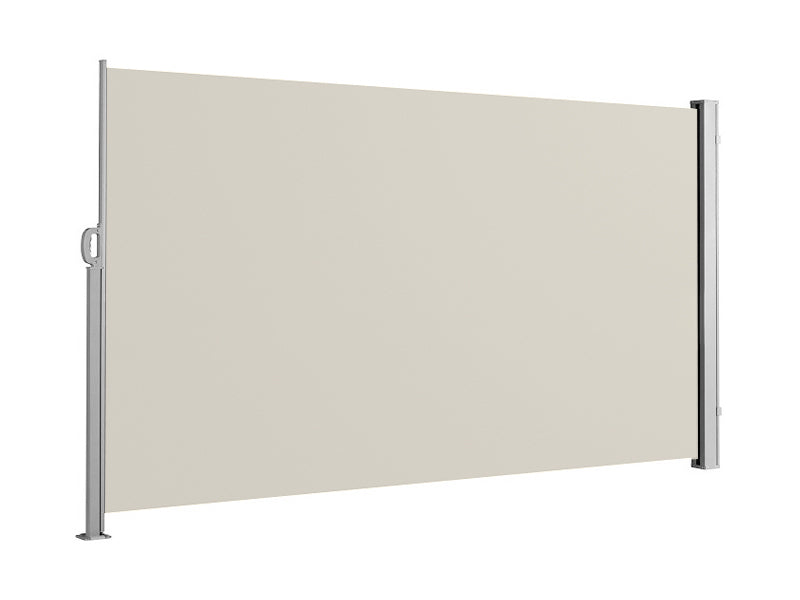 Patio Screen Retractable Side Awning 2m X 4m, Colour: Beige,