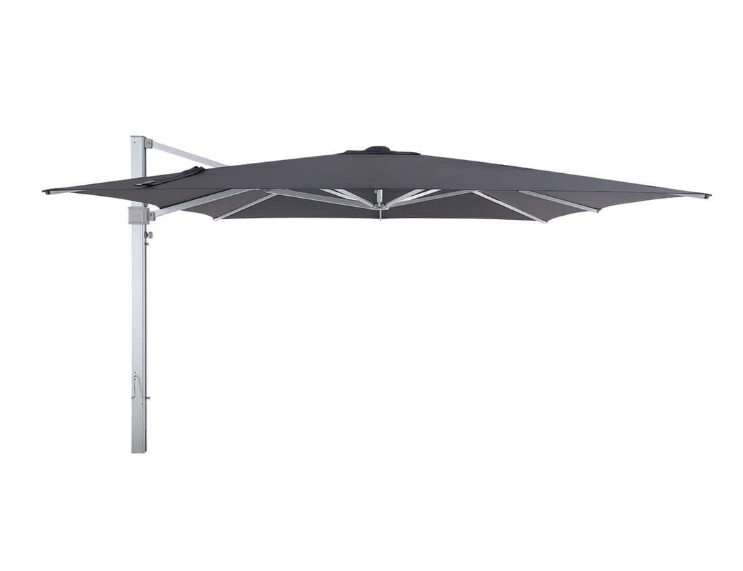 Alabaster 4m Square Cantilever Umbrella, Colour: Dark Grey,