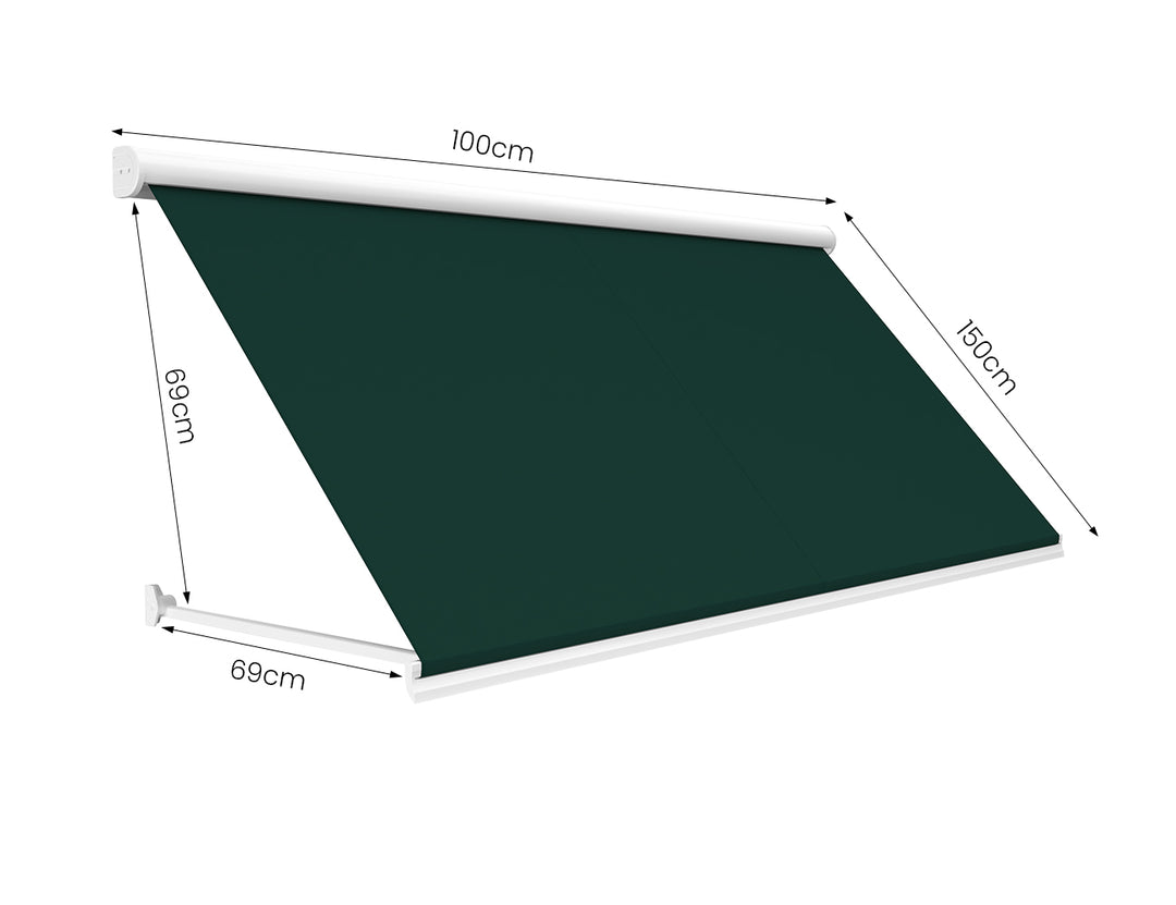 Solaris Motorised Retractable Drop-Arm Window Awning