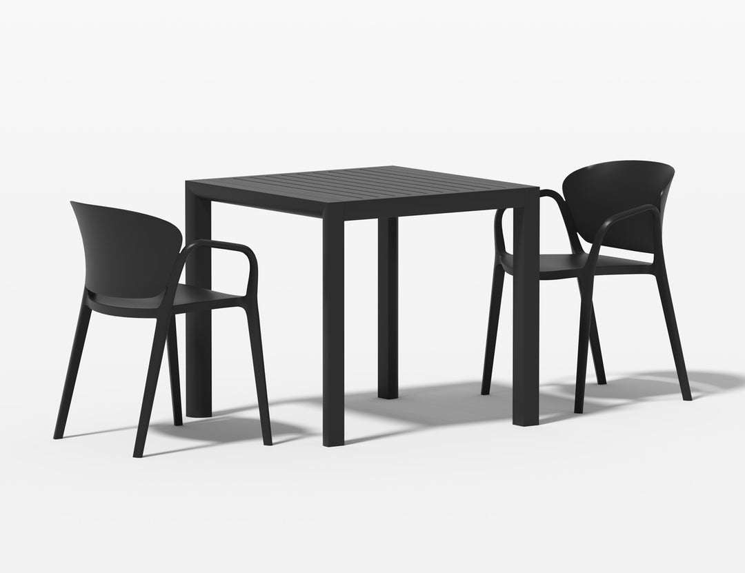 Arcus Aluminium Outdoor Patio Dining Table 80cm