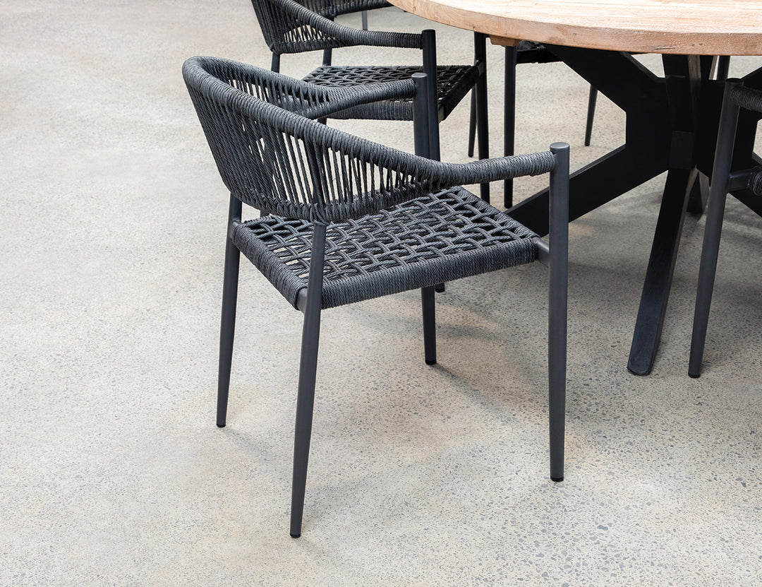 Magpie Aluminium And Rattan Dining Chair