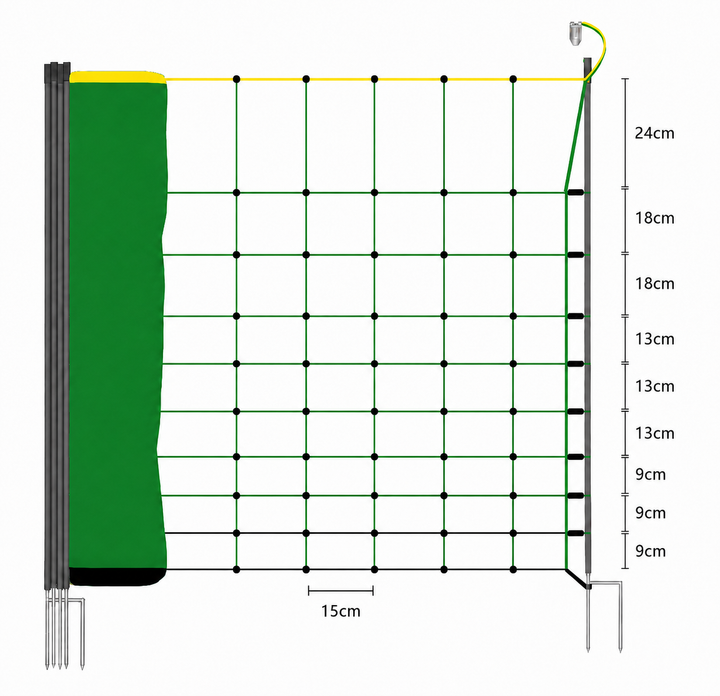 Electric Livestock Netting - 50m x 126cm